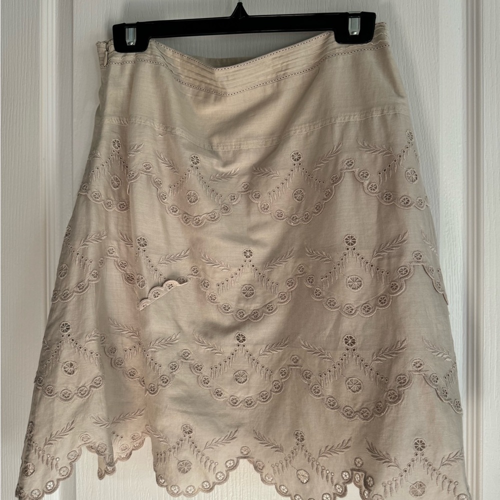 BCBG Cream Lace Skirt